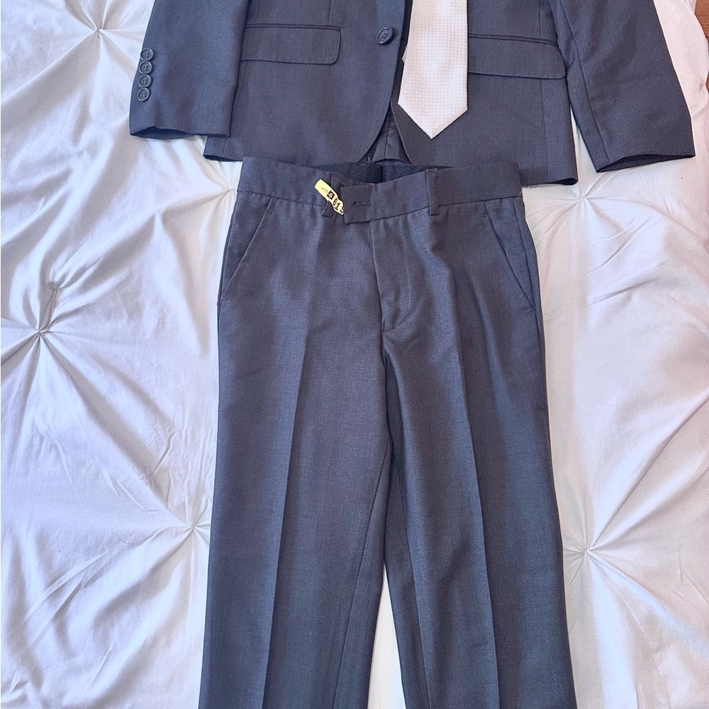 Kids Formal Matching Suit Set - Charcoal Gray